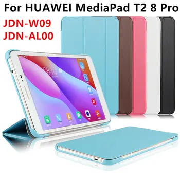 PU Kožené puzdro Pre Huawei MediaPad T2 8 Pro, Smart cover Chránič Pre Tablet HUAWEI Honor 2 JDN-W09 JDN-AL00 Prípade, Ochranné