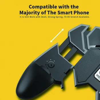 Pubg Radič Šesť Prstov Gamepad Spúšťa Pubg Kovové Spúšť joystickom Pubg Pre IOS Android Hra pre Mobilný Telefón pad