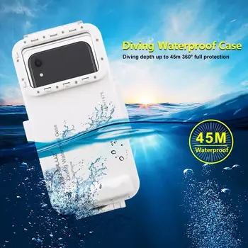 PULUZ pre iPhone 11 Potápanie Prípade 45m Vodotesné púzdro Foto Video, Pričom Podvodné Šnorchlovanie Kryt iOS 13.0 alebo Vyššie Verzie