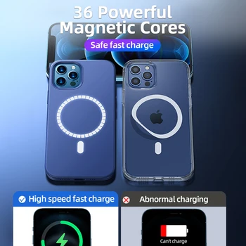 Puzdro Pre iPhone 12 Pro Max Prípade Magsafe Bezdrôtovú Nabíjačku Shockproof Plnú Ochranu Kvapalné Silikónové puzdro Pre iPhone 12 Mini