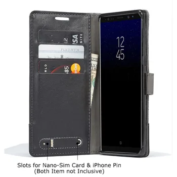 Puzdro Pre Samsung Galaxy Note 8 Premium PU kožené + Plátno Business Štýle Peňaženky prípade Flip Cover Folio puzdro Pre Samsung Note8