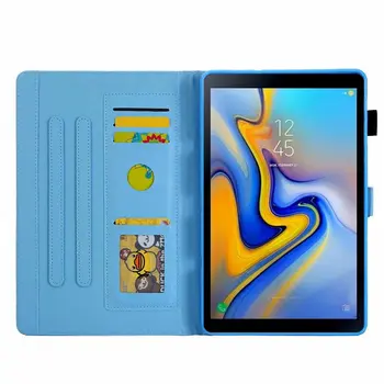 Puzdro Pre Samsung Galaxy Tab 10.1 2019 T510 T515 SM-T510 SM-T515 Kryt Funda Tablet Maľované Jednorožec Mačka Stojan Shell +Film+Pero