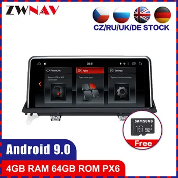 PX6 4+64 G Android 9.0 Auto multimediálny Prehrávač, GPS navigáciu pre BMW X5 E70 F15 na roky 2007-2013 car Audio rádio stereo wifi, BT vedúci jednotky