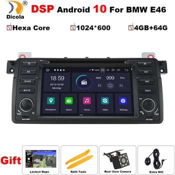 PX6 4G+64 G Hexa Core AutoRadio 1 Din Android 10 Auto DVD Prehrávač Pre BMW E46 M3 318/320/325/330/335 Rover 75 Kupé 1998-2006 GPS