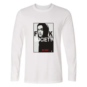 Pán Robot Fsociety t-shirts tlač muži ženy hip hop športové tričká bežné tee tričko okrúhlym výstrihom, dlhý rukáv t-shirt mikina top