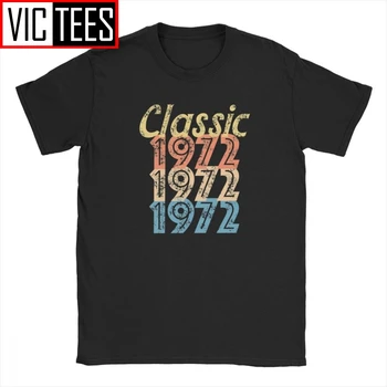 Pánske 1972 Vintage Retro T Košele pre Mužov Bavlna Zábava T-Shirt 47. Narodeniny, Darčeky Tee 47 Rokov Topy Vytlačený Muž