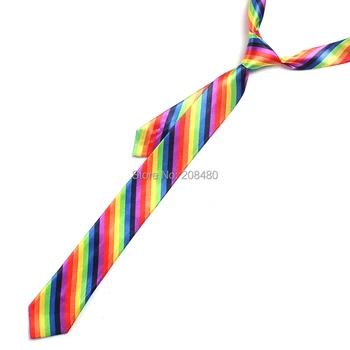 Pánske Kravaty Kravata Rayon Polyester Tkaný Rainbow Módne 5 cm/2 cm široký Klasické tlač Darčekové Tričká Cravat Strany Dobré Väzby Pre Mužov