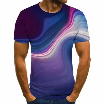 Pánske letné tričko, originál 3D vytlačené T-shirt, pánske multifunkčné T-shirt, pánske golier, 3D vytlačené T-shirt, veľké, 2020