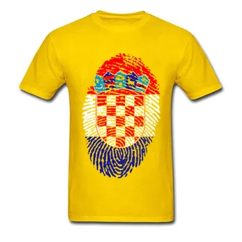 Pánske Módne Čierne Tričko Chorvátsku Vlajku Odtlačkov prstov T Shirt Pre Mužov Úžasné Hip Hop Deň Nezávislosti Tričko Na Predaj Najlepšie Tees