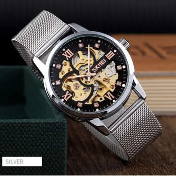 Pánske/pánske hodinky top značky luxusné automatické/mechanické/luxusné hodinky mužov športové náramkové hodinky pánske reloj hombre tourbillon SKMEI