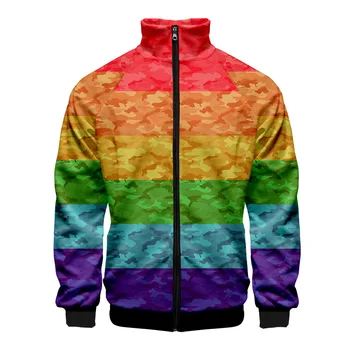 Pánske Sako Hrdosti Lgbt Gay Love Lesbické Rainbow Dizajn Tlače prebalu Osobnosti Značku Oblečenia 2019 Jeseň A v Zime