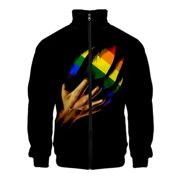 Pánske Sako Hrdosti Lgbt Gay Love Lesbické Rainbow Dizajn Tlače prebalu Osobnosti Značku Oblečenia 2019 Jeseň A v Zime