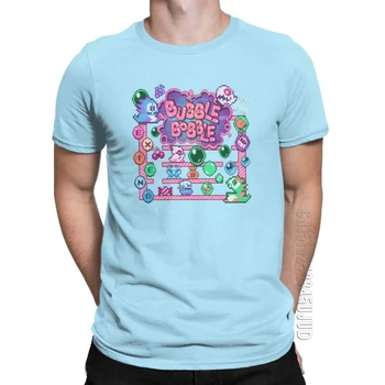 Pánske T-Shirt Bubble Bobble Tričko Fashion Muž Tees Bavlna Japonské Video Hry Roztomilý Kawaii Hráč Topy O Krk Nový Príchod
