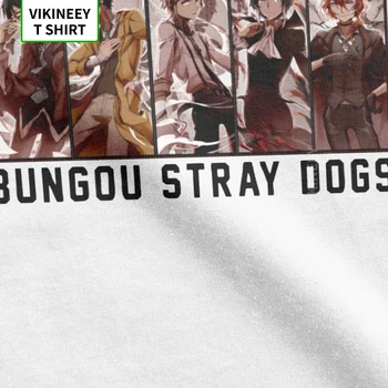 Pánske T-Shirts Bungou Túlavých Psov Anime Bavlna Tričká Krátky Rukáv Chuuya Bungo Anime Bsd Dazai Manga Osamu Tričko Plus Veľkosť