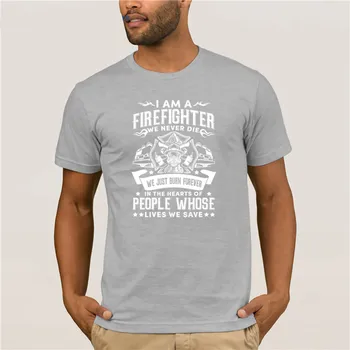 Pánske Tlačiť Bežné Bavlna T-Shirt Populárne Letné Nový Príchod Muž najpredávanejšie Hasič Fiefighter Premium Tričko