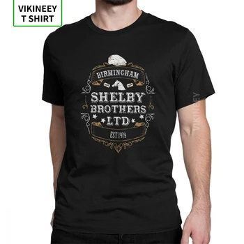 Pánske Tričko Peaky Klapky Shelby Bratia S.R.O Vtipné Krátke Sleeve Tee Tričko Posádky Krku Topy Bavlna Grafické T-Shirt