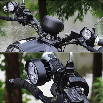 Pár 12W Motocykel LED Svetlomety Pomocné Žiarovka 12V DRL Super Svetlé Nepremokavé Motorke Bodové Svetlo pre Cafe Racer KTM HONDA
