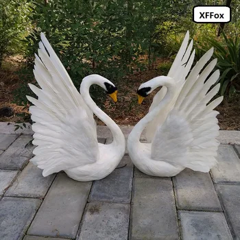 Pár simulácia krídla swan modely pena&pierko reálnom živote biela labuť hračky, darčekové o 30x50cm xf0769