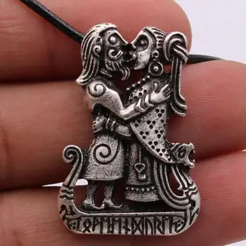 Pár Vikingovia Milenci Na Viking Runy Loď Amulet Talizman Náhrdelník Prívesok Pre Ženy, Mužov, Jewerly Darčeky 2020 Vianoce