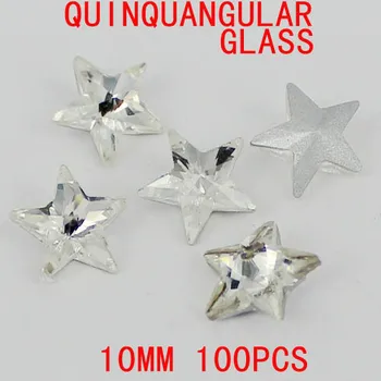 Päť-špicaté hviezdy tvar kryštálu kamene, sklenené korálky luxusné kamene krištáľ farba skvelé pre šrot rezervácie diy domáce dekorácie