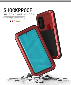 Pôvodná Láska Mei Silný Obal Pre Samsung Galaxy Note 10 /Galaxy Note 10 Plus Shockproof Kovové Hliníkové Puzdro + Balík