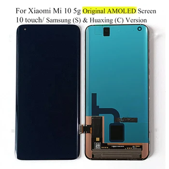 Pôvodné Amoled Displej pre Xiao Mi 10 5g LCD Displej 10 Dotykový Displej Nahradenie Testované Samsung (S) /Huaxing (C) LCD Displej