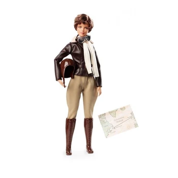Pôvodné Barbie Inšpirujúce Ženy Amelia Earhart Bábika Zberateľov Edition Dievčatá Darček k Narodeninám FJH62