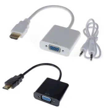 Pôvodné Cena MOSUNX Hot Predaj HDMI Samec Konvertor VGA Adaptér S Audio Kábel USB 1080P pre PC J09T Drop Shipping