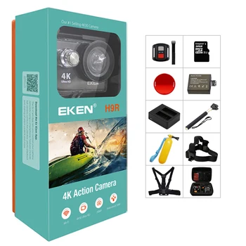 Pôvodné EKEN H9/H9R Akcia Fotoaparát 4K Ultra HD 1080p/60fps Mini Helmet Cam WiFi ísť Nepremokavé pro Sport Kamery hero 7 yi 4k