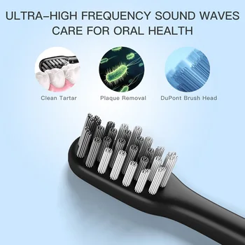 Pôvodné ENCHEN Aurora T+ Sonická Elektrická zubná Kefka IPX7 Nepremokavé Nabíjateľná Akustické Vlny, Automatické Zubná Kefka Pre Dospelých
