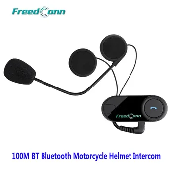 Pôvodné Freedconn Motocyklové Prilby Headset Bluetooth Interkom 100M Bezdrôtový BT palubného telefónu Stereo konektor pre Slúchadlá a FM Rádio