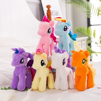 Pôvodné Môj Malý Pony 20 cm Zvierat Plnené Plyšové Hračky, Kreslené Farebné Dúha Unicorn Roztomilý Poníka Bábika Deti Vianočný Darček Dievča