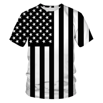 Pôvodné priame módne letné pánske t-shirt vlajkového radu 3D bežné tlačené t-shirt pánske hip-hop oblečenie t-shirt pre mužov XXS-6XL