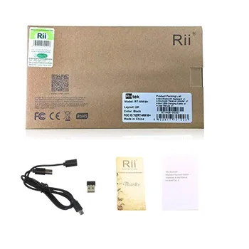 Pôvodné Rii Mini i8+ klávesnica 2.4 G Bezdrôtová Klávesnica s podsvietením anglický ruský španielsky TouchPad Vzduchu Myš pre Android TV BOX PC