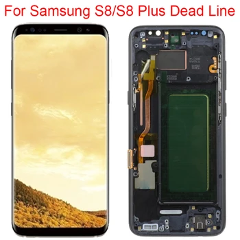 Pôvodné S8 s LCD Samsung S8 Plus Displej S Rám SM-G950A G955F Dotykový LCD Displej Digitalizátorom. Montáž Dead Line