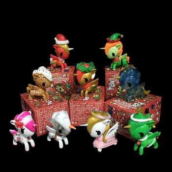 Pôvodné tokidoki Unicorno Vianočné Série Santa Claus Jeleň Slepé Okno Zber Model Hračka Darček