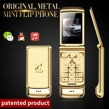 Pôvodné Ulcool V9 Luxusný Telefón, Super Mini Flip Mobilný Telefón S 1.54 palcový FM MP3 Bluetooth Komunikátor Anti-stratený Mobilný Telefón