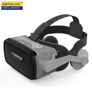 Pôvodné VR Virtuálnej Reality 3D Okuliare Box Stereo VR Google Kartón Headset Prilba pre IOS Android Smartphone,Bluetooth Rocker