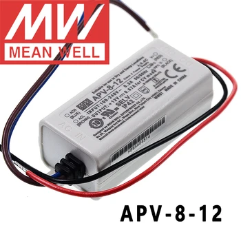 Pôvodné Znamenať Aj APV-8-12 meanwell 12V/0.67 Konštantné Napätie dizajn 8W Jeden Výstup LED Prepnutie Napájania
