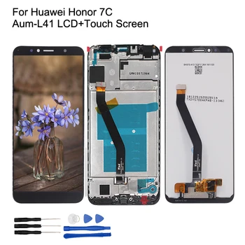 Pôvodný Pre Huawei Honor 7C Aum-L41 LCD Displej Dotykový Displej Opravy Dielov Pre Česť 7C Obrazovke LCD Displej S Rámom