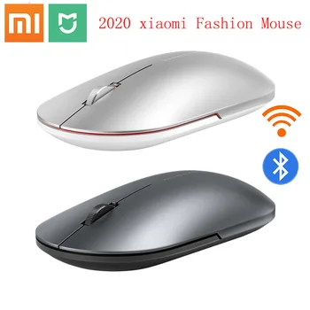Pôvodný Xiao Módne Myši Prenosných Bezdrôtových Hry Myš, 1000dpi 2.4 GHz, Bluetooth prepojenie Optická Myš Mini Prenosné Kovové Myš