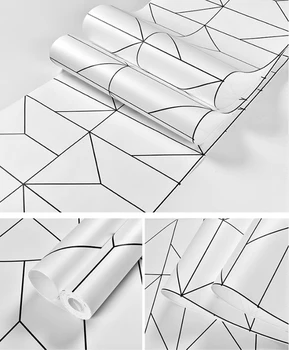 Q QIHANG Nordic Minimalistický Geometrické Linky, Spálne, Obývacia Izba s Oblečením netkaných Tapiet Roll 5.3m2