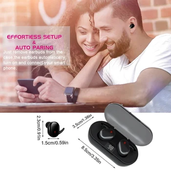Q2 TWS Bluetooth 5.0 Bezdrôtový Smart-Touch Redukcia Šumu Slúchadlá pre Telefón, Bezdrôtové pripojenie Bluetooth