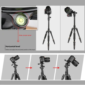 Q666 Ľahký Fotoaparát, Statív Stojí Stativ trípode Prenosné Profesionálne Hliníkové Cestovné Monopod Loptu Hlavou Kompaktný pre digitálnych zrkadloviek