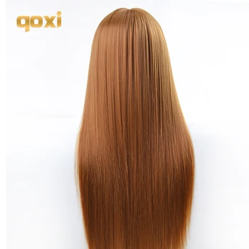 Qoxi Odbornej prípravy hlavy, dlhé husté vlasy praxi Kadernícke kati bábiky vlasy Styling maniqui tete na predaj