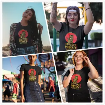 Quentin Tarantino T-Shirt Hattori Hanzo T Shirt Grafické Street Nosiť Ženy Vtipné tričko-Krátke Rukáv Biele Dámske Tričko Tričko