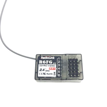 Radiolink FHSS R6FG 2.4 G 6 Kanálový Rádiový Systém riadenia w vnútri Gryo Prijímač (Upgrade verzia z R4EH-G)