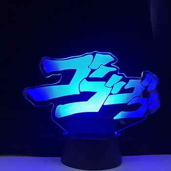 Radu jojo je Bizarné Dobrodružné Anime List Dizajn Led Nočné Svetlo Dotykový Snímač Farebné Nočného pre Domova Tabuľka 3d Lampa Darček