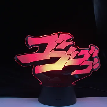 Radu jojo je Bizarné Dobrodružné Anime List Dizajn Led Nočné Svetlo Dotykový Snímač Farebné Nočného pre Domova Tabuľka 3d Lampa Darček
