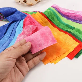 Rainbow Tlače Jelly Roll Bavlnená Tkanina DIY Patchwork Šitie Handričkou Ručné Vyšívanie, Materiál Handričkou 25 Farby 6.5*110 cm JA116